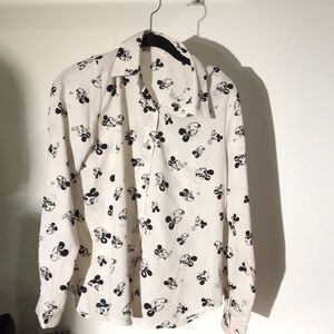 mickey mouse button down